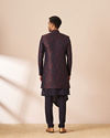 Blue and Maroon Achkan Indo Western image number 4
